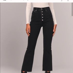 Abercrombie ultra high rise kick flare jeans